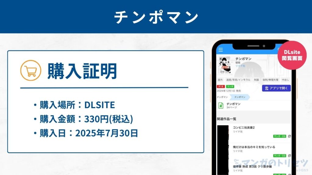 チンポマン 購入証明