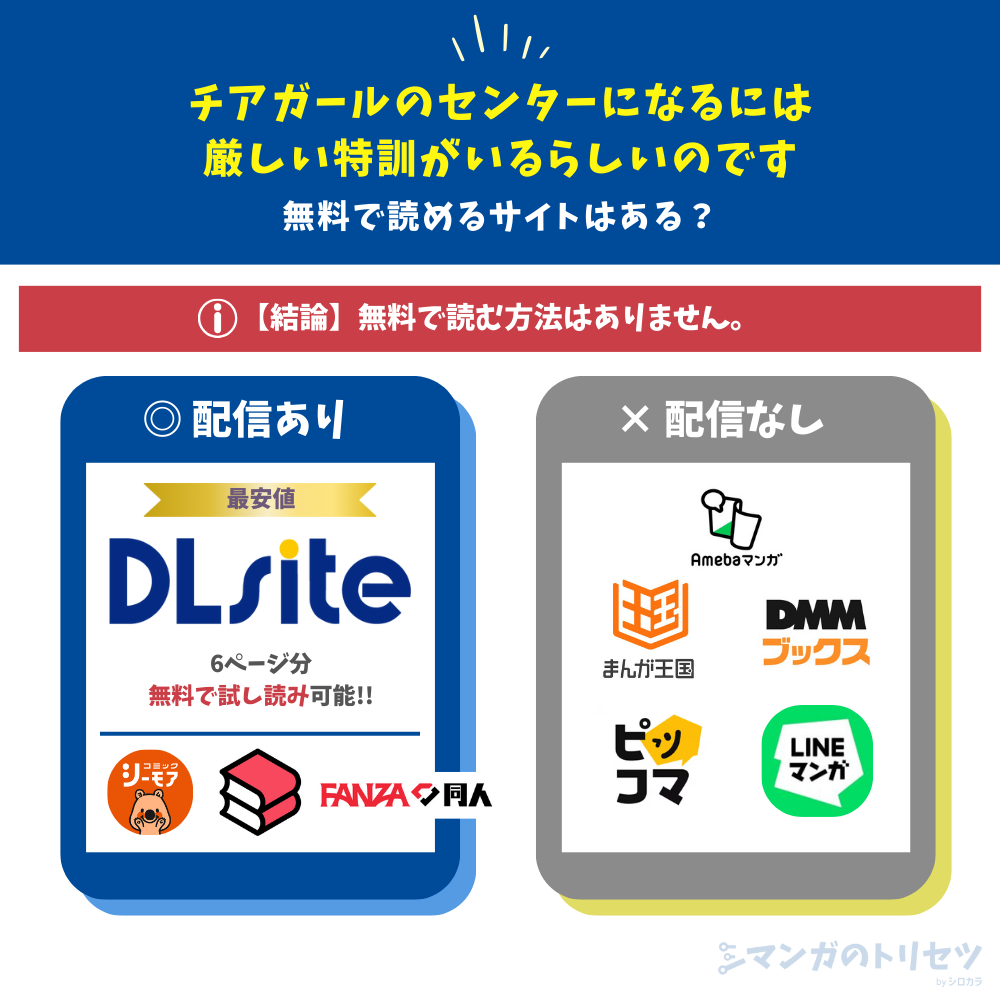 チアガールのセンターになるには厳しい特訓がいるらしいのです 配信状況