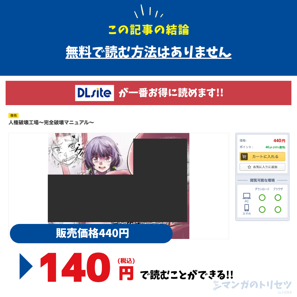 人権破壊工場~完全破壊マニュアル~ 140円で読める