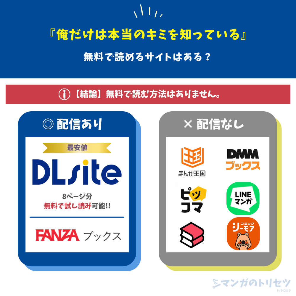 俺だけは本当のキミを知っている 配信サイト一覧