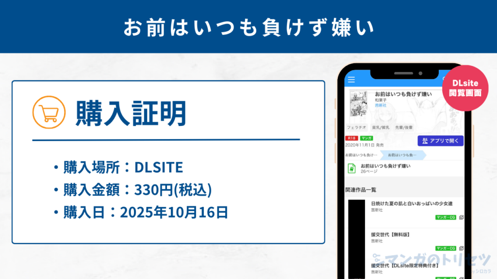 お前はいつも負けず嫌い　購入証明