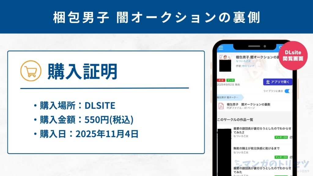 梱包男子 闇オークションの裏側　購入証明